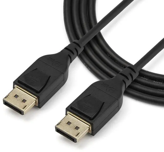 Alt view image 8 of 10 - 2m VESA Certified DisplayPort 1.4 Cable - 8K 60Hz HBR3 HDR - 6ft Super UHD DisplayPort to DisplayPort Monitor Cord - Ultra HD 4K 120Hz DP 1.4 Slim Video Cable M/M DP Connector (DP14MM2M)