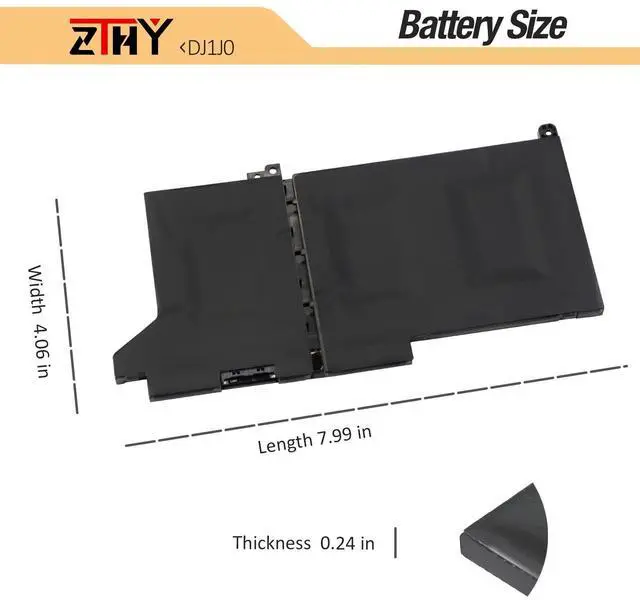Alt view image 14 of 14 - 42Wh DJ1J0 Battery Replacement for Dell Latitude 12 7280 7290 E7280 E7290 13 7380 7390 E7380 E7390 14 7480 7490 E7480 E7490 Series Laptop P28S P28S001 451-BBZL C27RW PGFX4 ONFOH K8X0T 11.4V 3Cell