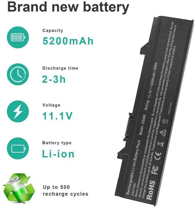 Alt view image 9 of 14 - Laptop Battery for Dell Latitude E5400 E5410 E5500 E5510 KM742 KM769 RM656 T749D