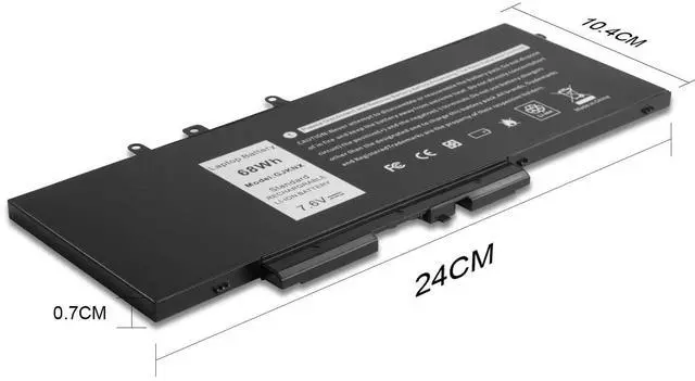 Alt view image 13 of 14 - 68Wh GJKNX Battery Replacement for Dell Latitude 5480 5580 5280 5288 5488 5490 E5280 E5288 E5480 E5580 Series.p/n:Battery GJKNX, GD1JP, 0GD1JP, DY9NT, 0DY9NT, 5YHR4, 451-BBZG