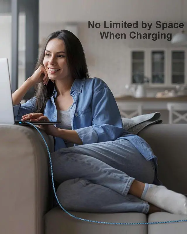 Alt view image 13 of 14 - USB C to Magnetic 3 Cable, 140w Type C Mag-safe3 Fast Charging Power Cord Braided 6FT USB-C Apple Mag Safe Mac Charge Wire for MacBook Pro 14 16 M4 M3 M1 2024 2023 2021 MacBook Air 13 15 M2 2022