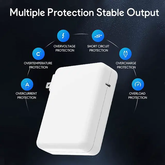 Alt view image 12 of 14 - 140W Mac Book Pro Charger, Fast Charger Power Adapter for Mac Book Air/Pro with 6FT USB C to C Cable Cord Compatible with MacBook Pro/Air 16/15/14/13 Inch/M1/M2/M3/iPad Pro 2023/2022 and USB C Device