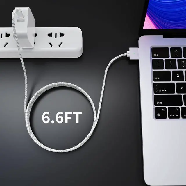 Alt view image 12 of 14 - 140W USB-C to Magnetic 3 Cable, 6.6FT Compatible with Magsafe 3 Cable for MacBook Air 2024 M3 13/15inch, 2023/2022 M2, Pro 2024/2023 M4/M2 Pro & Max 14" 16", 2021 M1 & Max 14" 16"
