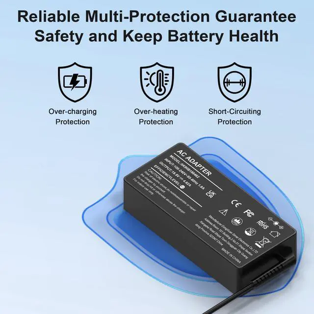 Alt view image 11 of 12 - 90W Universal Laptop Charger Compatible with HP Lenovo Dell Acer Asus Toshiba IBM Fujitsu Notebook Ultrabook Chromebook Computer Charger AC Adapter Power Cord with 16 Tips