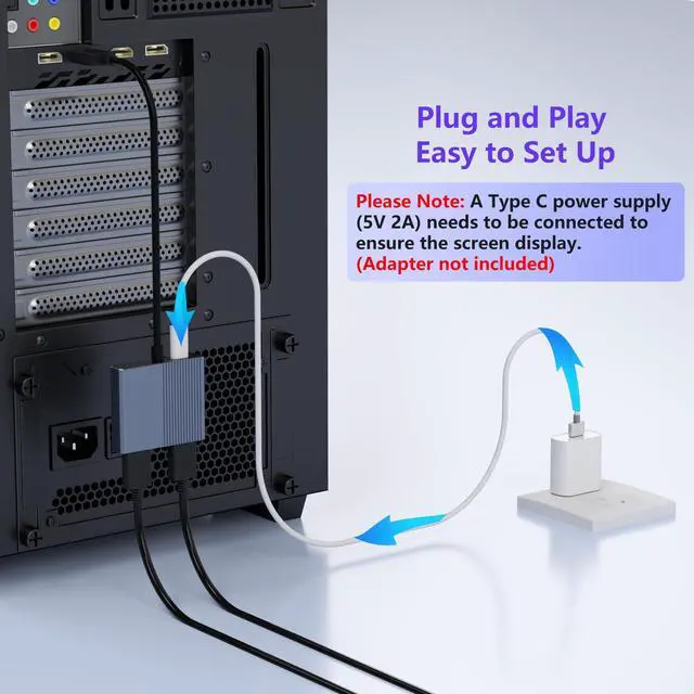 Alt view image 12 of 14 - DisplayPort to Dual HDMI Adapter, 4K@60Hz DP to HDMI Splitter Extended Display, Double hdmi Adapter for 2 Monitors, hdmi Dual Monitor Adapter, DisplayPort MST Hub for Desktop Laptop Graphic Card