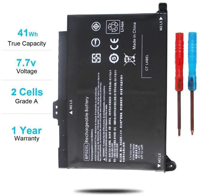 Alt view image 12 of 14 - BP02XL 849909-850 Battery for HP Pavilion 15-au000 15t-au100 15t-au000 15z-aw000 15-au123cl 15-au023cl 15-au091nr 15-au063cl 15-au030wm 15-au018wm 15-au010wm 15-aw000 849909-855 849569-421 HSTNN-UB7B