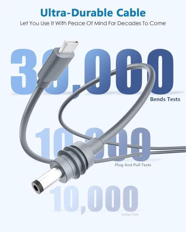Alt view image 10 of 14 - Starlink Mini USB C to DC Power Cord, 50FT Starlink Mini Cable,Type C Input to DC 20V 5A Barrel Jack Cable Work with 100W PD Charger and PD Power Bank Waterproof 18AWG 15M