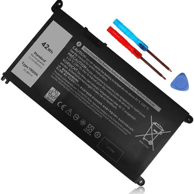 Alt view image 7 of 12 - 42Wh YRDD6 1VX1H Battery for Dell Inspiron 5482 5485 7586 3583 5491 5591 5481 3310 2-in-1 5593 5584 3493 3593 3793 5480 3582 5581 5590 3584 5493 5585 5594 5598 3501 P93G001 VM732 Vostro 3491 5490