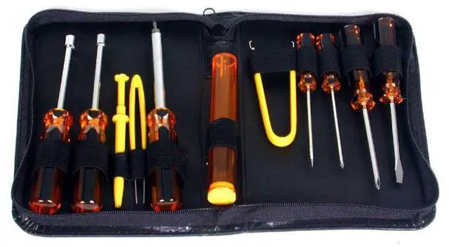 Alt view image 5 of 6 - 11 Piece Computer Tool Kit - PC Repair Tool Kit with Zippered Vinyl Carrying Case , TAA (CTK200)