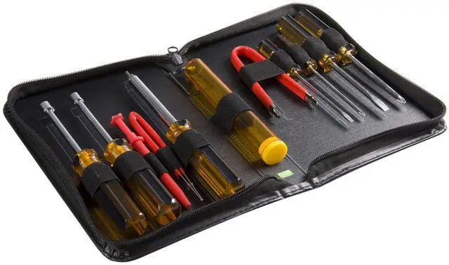 Alt view image 4 of 6 - 11 Piece Computer Tool Kit - PC Repair Tool Kit with Zippered Vinyl Carrying Case , TAA (CTK200)