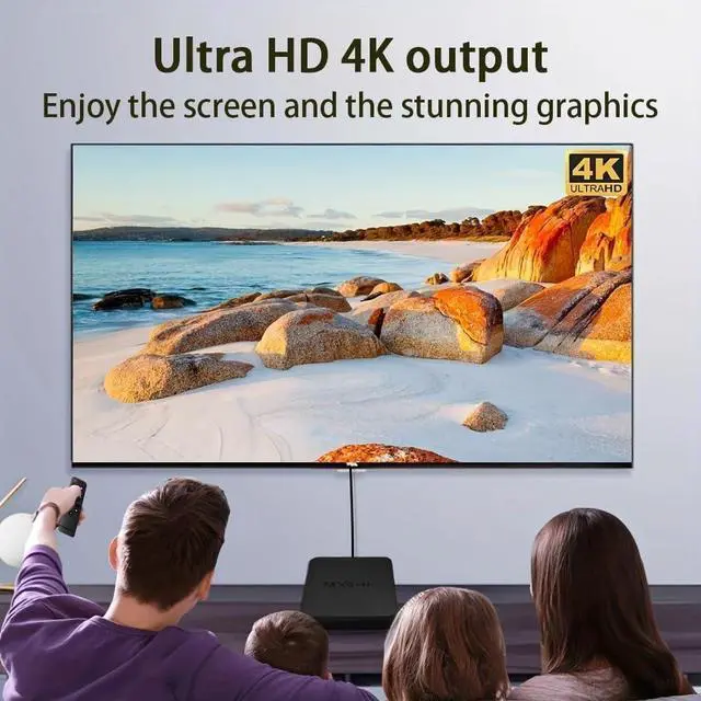 Alt view image 14 of 14 - 5G Smart 4K Ultra HD Media Player WiFi 6 Bt Remote Control 16GB USB Home Media Player