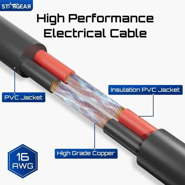 Alt view image 11 of 14 - Starlink Mini Cable 16.4FT, 16AWG Replacement Starlink DC Power Cable Starlink Mini Accessories, Starlink Power Cord Barrel Jack 5A Charging Cord Waterproof Outdoor