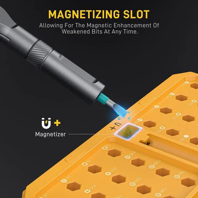 Alt view image 11 of 14 - All in One 42 in 1 Magnetic Screwdriver Set Compact Precision Repair Kit for Games Console, Tablet, Ring Doorbell, Glasses, DIY Electronics Yellow