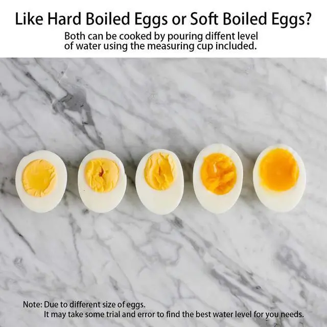 Alt view image 13 of 14 - 2-tier Egg Cooker Large 14 Eggs Capacity, Electric Rapid Egg Maker, Auto Off for Hard Boiled Eggs, Poached Eggs, Steamed Vegetables, Seafood, Dumplings