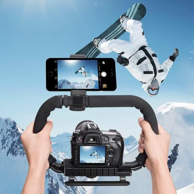 Alt view image 9 of 14 - DSLR/Mirrorless/Action Camera Camcorder Phone Stabilizer Expansion Cage Mount Moviemaking Holder Rig YouTube Tiktok Vlogging Video Kit Compatible with GoPro Canon Nikon Sony iPhone Android