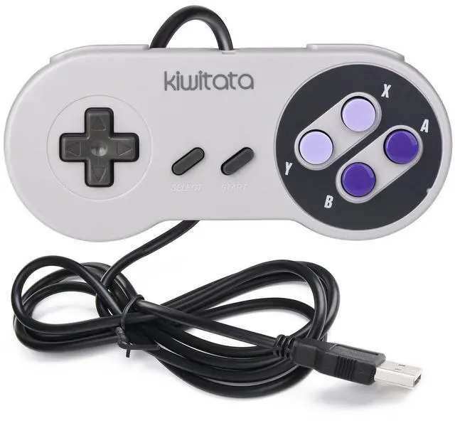 Alt view image 2 of 7 - 2X Classic SNES USB Controller for PC Gamings, Retro SNES Wired USB Game Emulator Controller for Windows XP 7 8 11 Mac Raspberry Pi