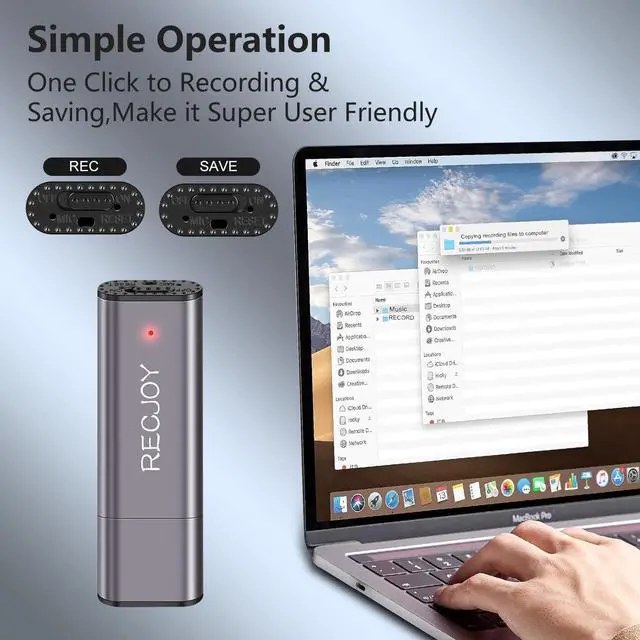 Alt view image 9 of 12 - 64GB Digital Voice Recorder USB Recording Device with 750Hrs Storage Capacity Voice Activated Recorder,Audio Recorder for Lectures Interview,Noise Reduction Rechargeable