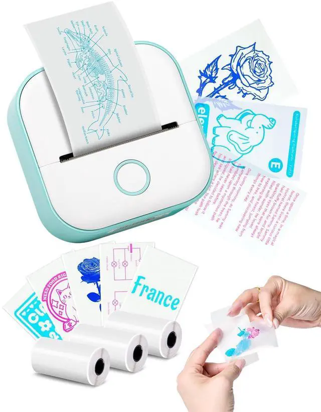 Alt view image 6 of 10 - Print Pods Mini Printer - T02 Sticker Printer, Portable Thermal Inkless Label Maker Machine, Pocket Phone Adhesive Labeler for Study Graphic, Anatomical Diagram, Photo, Journal, DIY, Gift