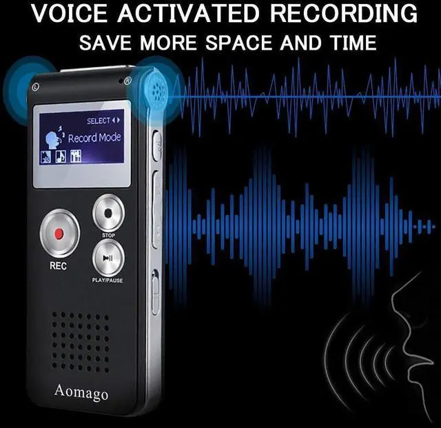 Alt view image 11 of 14 - 64GB Digital Voice Recorder Voice Activated Recorder for Lectures, Meetings, Interviews Audio Mini Recorder Portable Tape Dictaphone with Playback, USB, MP3