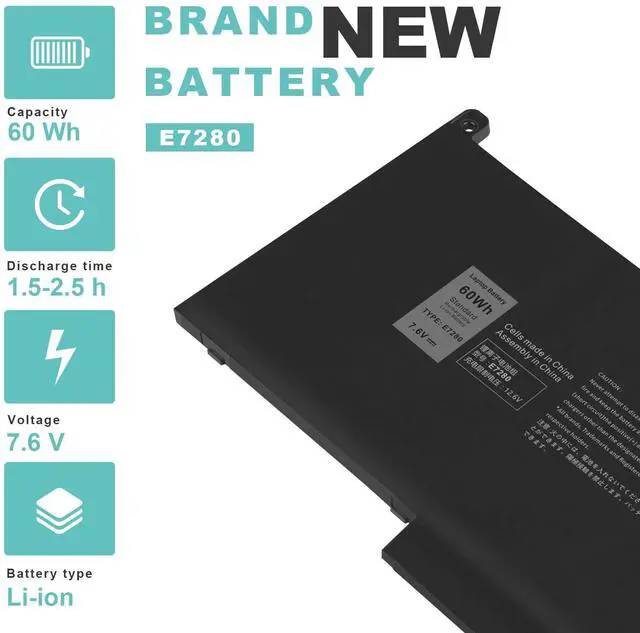 Alt view image 9 of 13 - Laptop Battery for Dell Latitude 7280 7290 7480 7490 7380 7390 F3YGT DM3WC 0DM3WC 2X39G 0F3YGT DM6WC