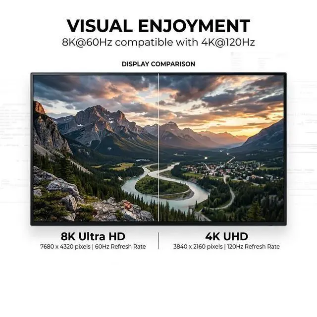 Alt view image 13 of 14 - HDMI KVM Switch 2 Monitors 2 Computers Dual Display 8K@60Hz, 4K@120Hz, USB 3.0 Fast Data Transfer, Plug & Play for Windows/Mac/Linux with an Additional 8K HDMI Cable