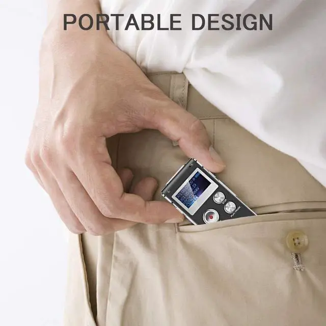 Alt view image 14 of 14 - 64GB Digital Voice Recorder Voice Activated Recorder for Lectures, Meetings, Interviews Audio Mini Recorder Portable Tape Dictaphone with Playback, USB, MP3