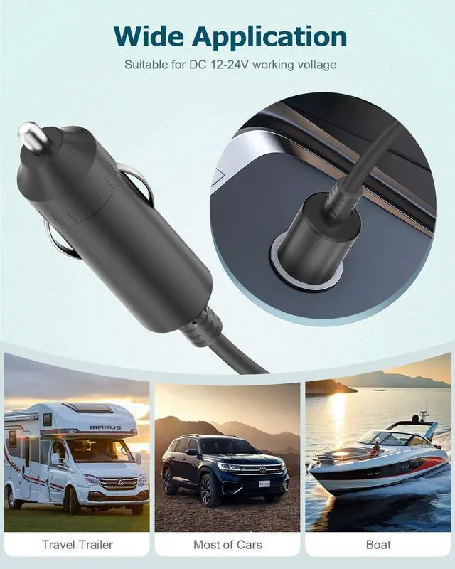 Alt view image 13 of 14 - Starlink Mini Car Charger Adapter 30V Output, 12V/24V to 30V 2A Power Supply for Starlink Mini Cigarette Lighter Adapter Plug 11.5FT No Voltage Drop Step Up Converter for Car Road Trips