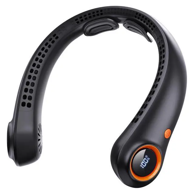 Alt view image 8 of 14 - Neck Fan Portable Rechargeable - Cooling Neck Fan with 5 Speeds, Hands-Free Bladeless Wearable Fan for Travel, Outdoor, Office, Summer Heat