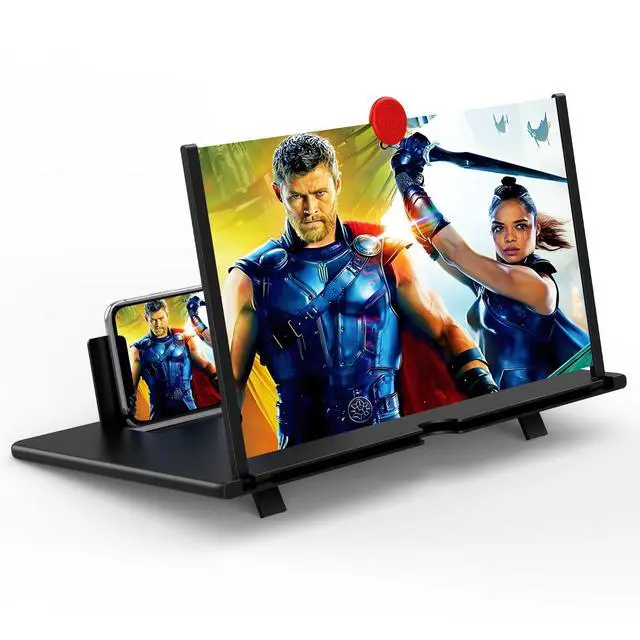 Alt view image 8 of 14 - 18" Screen Magnifier for Cell Phone, Mobile Phone 3D HD Magnifying Projector Screen Enlarger for Movies, Videos and Gaming, Foldable Phone Stand with Screen Amplifier,Gifts for Mom Dad