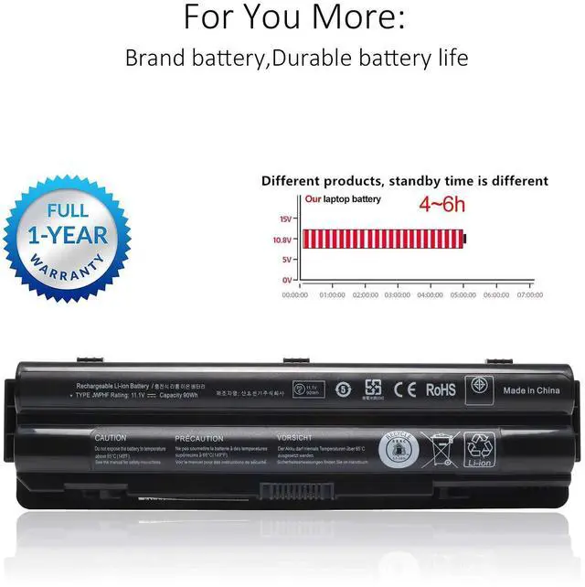Alt view image 13 of 14 - 90Wh R795X Laptop Battery Replacement for Dell XPS 17 15 14 L701X L702x L501X L502x L401X Fit 312-1123 312-1127 453-10186 J70W7 JWPHF P09E WHXY3
