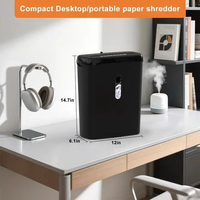 Alt view image 13 of 14 - Home Office Paper Shredder,10-Sheet Strip Cut with 3.17-Gallon Basket,P-2 Security Level,CD & Credit Card Shredder,Durable & Fast - Jam Proof System - ETL Certified