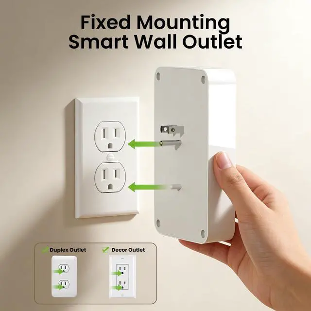 Alt view image 12 of 14 - Plug Outlet Extender, USB Wall Charger with 3 Individual Smart Outlets and 3 Smart USB Ports, Works with Alexa Google Home, Surge Protector Plug Extender for APP Control,15A/1800W