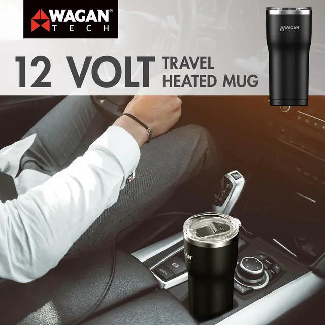 Alt view image 11 of 11 - EL6101 12V Travel Car Heated Mug Portable 16oz Stainless Steel USBC PD20W 12V DC Anti-Spill Lid Slip Resistant Base Car Coffee Warmer Coffee Cup USBC PD20W 12V DC (Black)