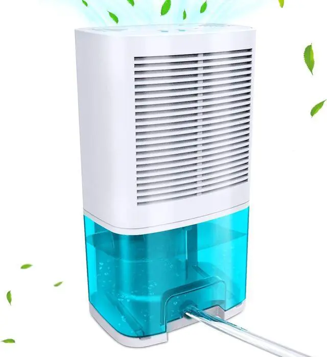 Alt view image 7 of 12 - Dehumidifier 68oz(2000ml) Small Dehumidifier with Drain Hose for Up to 650 sq.ft Ultra Quiet Mini Portable Air for Home Basements Bathroom Bedroom Closet Kitchen RV