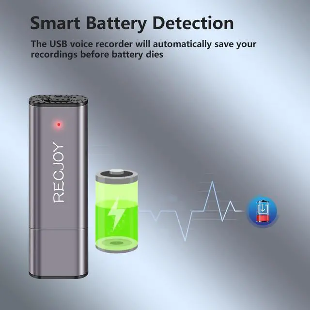 Alt view image 11 of 12 - 64GB Digital Voice Recorder USB Recording Device with 750Hrs Storage Capacity Voice Activated Recorder,Audio Recorder for Lectures Interview,Noise Reduction Rechargeable
