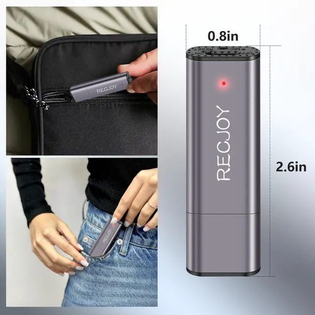 Alt view image 12 of 12 - 64GB Digital Voice Recorder USB Recording Device with 750Hrs Storage Capacity Voice Activated Recorder,Audio Recorder for Lectures Interview,Noise Reduction Rechargeable