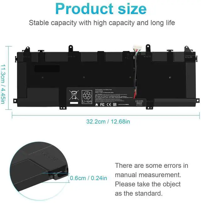 Alt view image 10 of 14 - SU06XL L29184-005 Laptop Battery for HP Spectre X360 Convertible 15-df0xxx 15-df1xxx 15-df0013dx 15-df0033dx 15-df0043dx 15-df1033dx 15-df1043dx 15-df0069nr 15t-df000 15t-df100 L29048-271 SU0608XL