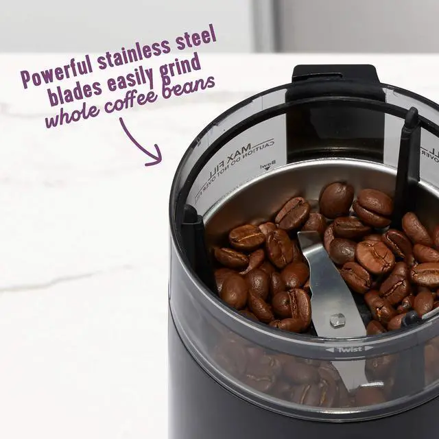 Alt view image 10 of 11 - Automatic Coffee Grinder with 5 Presets, 12 Cup Capacity, Black Ideal for Home Use and Espresso Lovers