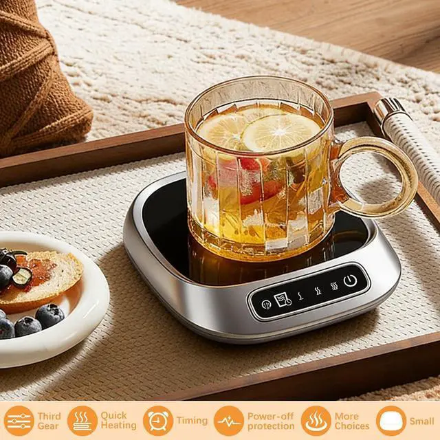 Alt view image 14 of 14 - Coffee Mug Warmer,USB Charging Coffee Cup Warmers for Desk with 3-Temp Touch Control,Electric Drink Cup Warmer for Chocolate Tea Hot Cocoa Milk,Kitchen,Dining