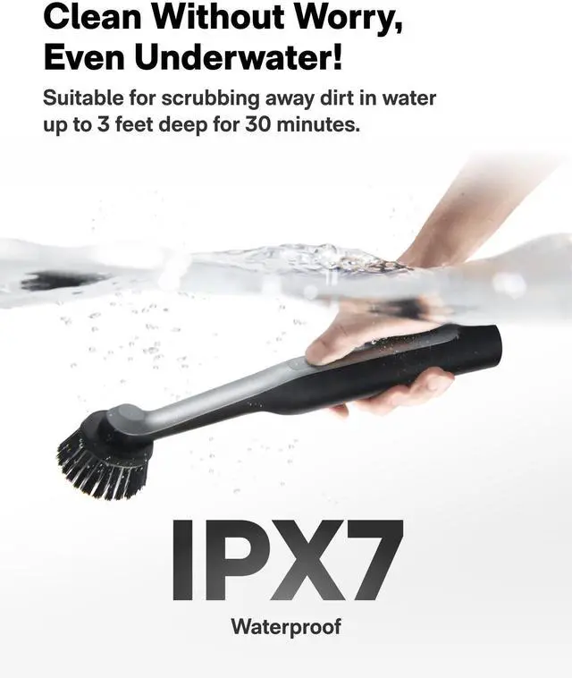 Alt view image 14 of 14 - Cordless Spin Scrubber, Electric Rechargeble Grout Cleaning Brush, IPX7 Waterproof Bathroom Scrubber, 12 Replaceable Brush Heads Version Power Scrubber for Grout, Tiles, Corners, Crevices