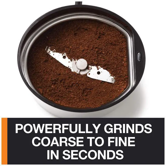 Alt view image 10 of 12 - Precision Electric Coffee Grinders, 3 oz Capacity, 200W Motor, Stainless Steel Blades for Uniform Grinding of Beans, Herb and Nuts, Coffee and Spice Grinder Electric, (Black)