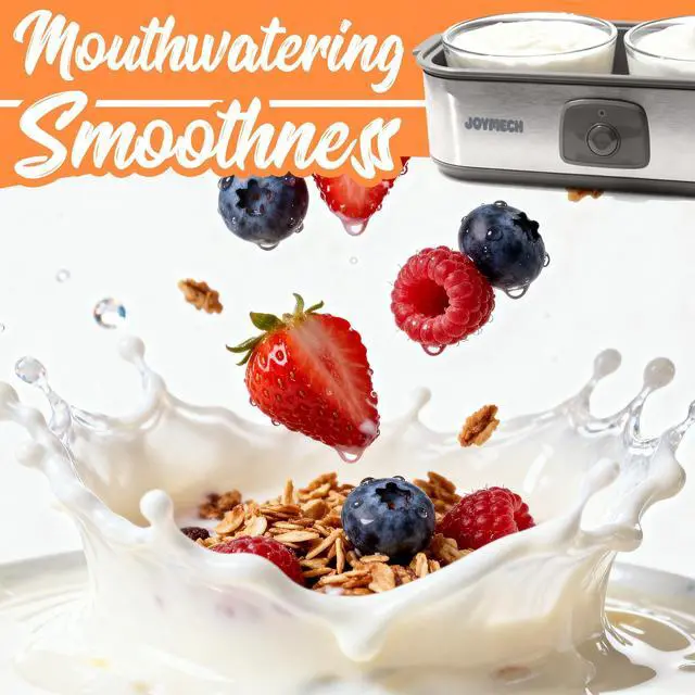 Alt view image 12 of 14 - Yogurt Maker Machine with Two 1-Quart Containers for Larger Batches, Oatmeal, Pudding, or Jello, Food-Grade Martial, One-touch Control, Homemade Yogurt