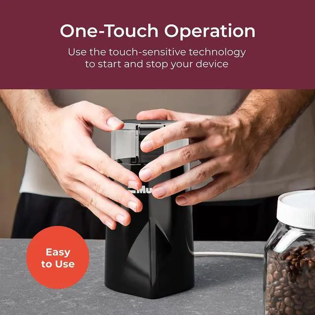 Alt view image 13 of 14 - Living HyperGrind Precision Electric Spice/Coffee Grinder Mill with Large Grinding Capacity and Powerful Motor also for Spices, Herbs, Nuts, Grains, Black