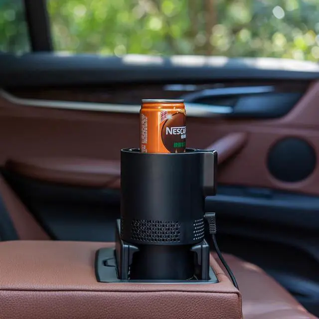 Alt view image 12 of 12 - Cup Holder 2-in-1 Coffee Warmer Drink Cooler LED Screen Touch Smart Car Tumbler Holder Gift for Car Lover Temperature Control Auto Shut-Off