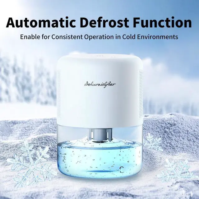 Alt view image 11 of 14 - Dehumidifier for Home Small Quiet Dehumidifiers for 44OZ Water Tank Auto Defrost and Shutoff 10 Colors Light 4 Timer Options 3 Modes Portable Dehumidifiers for Bedroom Bathroom Closet RV