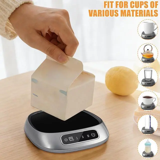 Alt view image 10 of 14 - Coffee Mug Warmer,USB Charging Coffee Cup Warmers for Desk with 3-Temp Touch Control,Electric Drink Cup Warmer for Chocolate Tea Hot Cocoa Milk,Kitchen,Dining