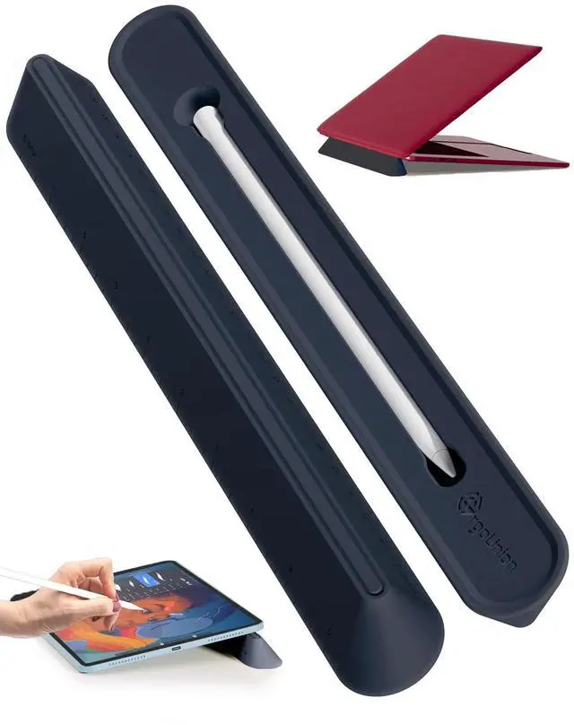 Alt view image 7 of 12 - 3 in 1 Silicone Laptop Stand, Keyboard Riser for Ergonomic Typing/Reading, Portable Laptop Cooling Stand, for Home Office School and Travel, Oval Base, Midnight