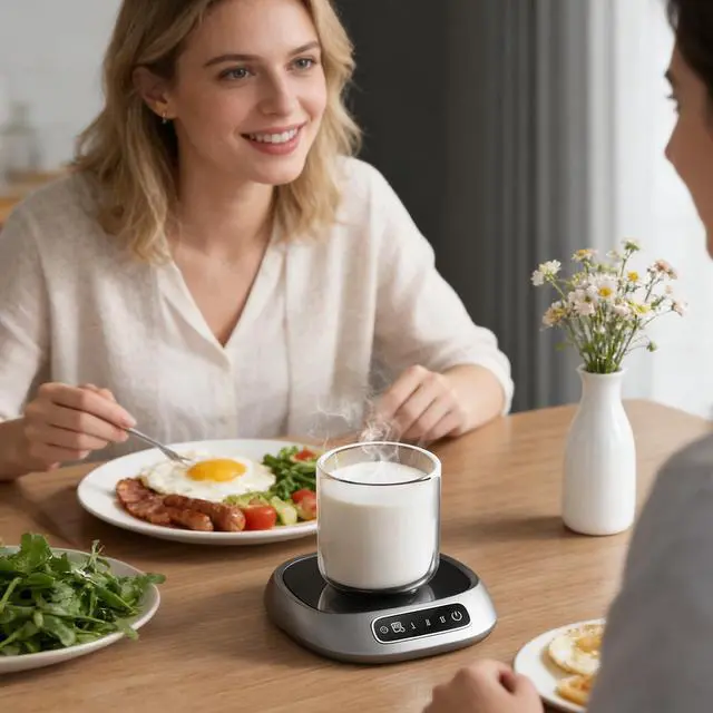 Alt view image 13 of 14 - Coffee Mug Warmer,USB Charging Coffee Cup Warmers for Desk with 3-Temp Touch Control,Electric Drink Cup Warmer for Chocolate Tea Hot Cocoa Milk,Kitchen,Dining