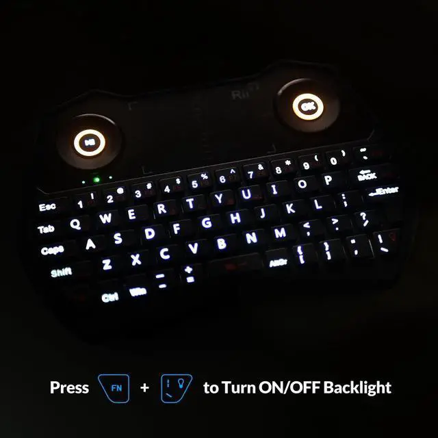 Alt view image 12 of 14 - K28 Bluetooth Mini Keyboard Remote Control with Touchpad Moue Combo,Backlit 2.4GHz Wireless Keyboard with Rechargeable Battery for Android TV Box,PC,Smart TV(2.4G and Bluetooth)
