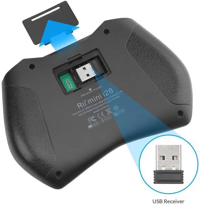 Alt view image 14 of 14 - K28 Bluetooth Mini Keyboard Remote Control with Touchpad Moue Combo,Backlit 2.4GHz Wireless Keyboard with Rechargeable Battery for Android TV Box,PC,Smart TV(2.4G and Bluetooth)
